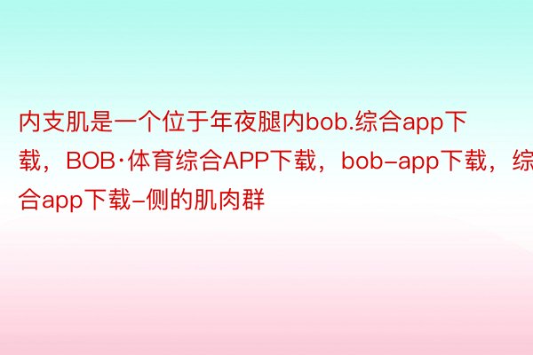 内支肌是一个位于年夜腿内bob.综合app下载，BOB·体育综合APP下载，bob-app下载，综合app下载-侧的肌肉群